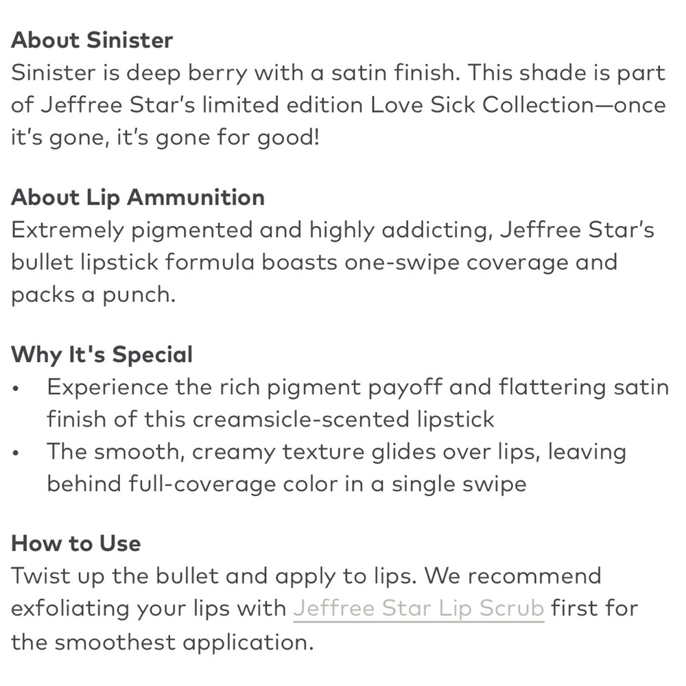 “SINISTER” Jeffree Star Velour liquid Lipstick! - Picture 6 of 7
